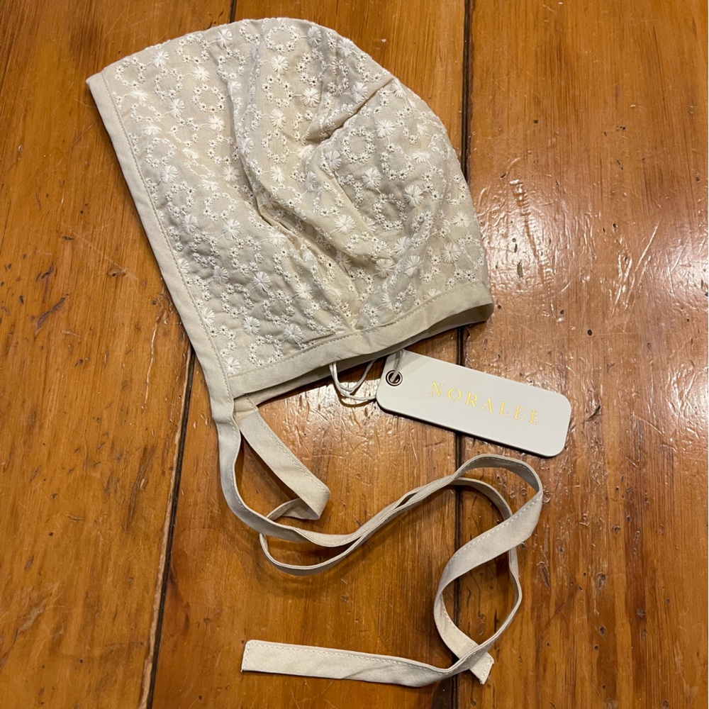 Noralee Floral Kids Baby Bonnet in champagne. Size 6M